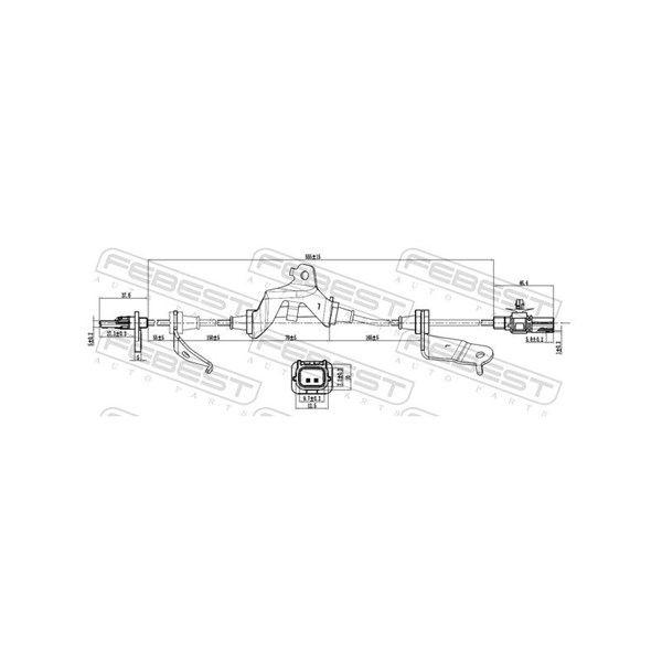 ABS-givare, Sensor, hjulvarvtal, framaxel vänster Febest 03606-00 FEBEST ABS-givare, Sensor, hjulvarvtal, framaxel vänster Febest 03606-00 FEBEST
