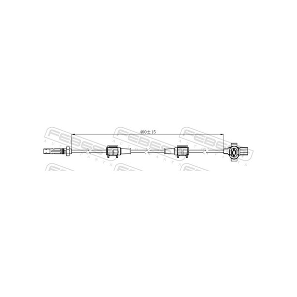 ABS-givare, Sensor, hjulvarvtal, Bakaxel vänster Febest 03606-005 FEBEST ABS-givare, Sensor, hjulvarvtal, Bakaxel vänster Febest 03606-005 FEBEST