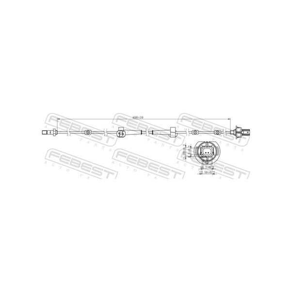 ABS-givare, Sensor, hjulvarvtal, framaxel vänster Febest 03606-00 FEBEST ABS-givare, Sensor, hjulvarvtal, framaxel vänster Febest 03606-00 FEBEST