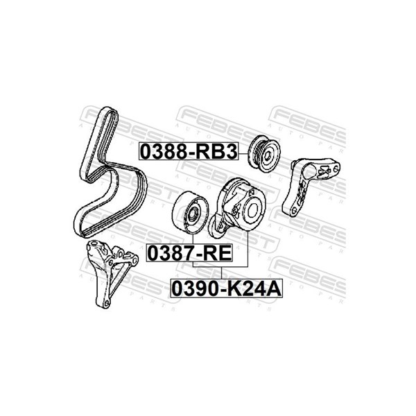 Remsträckare, Drivrem Febest 0390-K24A FEBEST