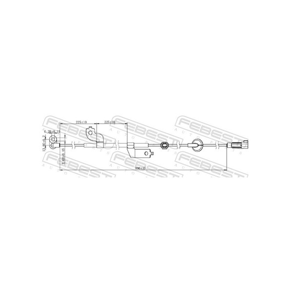 ABS-givare, Sensor, hjulvarvtal, framaxel höger Febest 04606-004 FEBEST