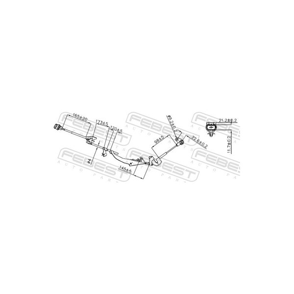 ABS-givare, Sensor, hjulvarvtal, framaxel vänster Febest 04606-01 FEBEST