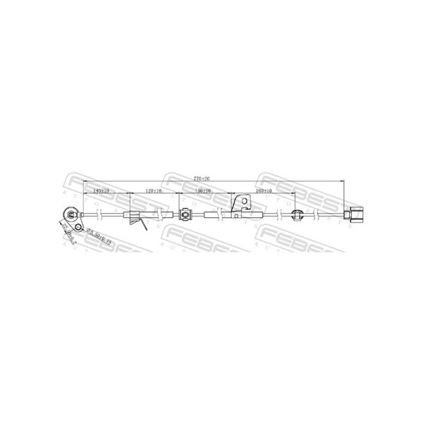 ABS-givare, Sensor, hjulvarvtal, Bakaxel höger Febest 04606-024 FEBEST