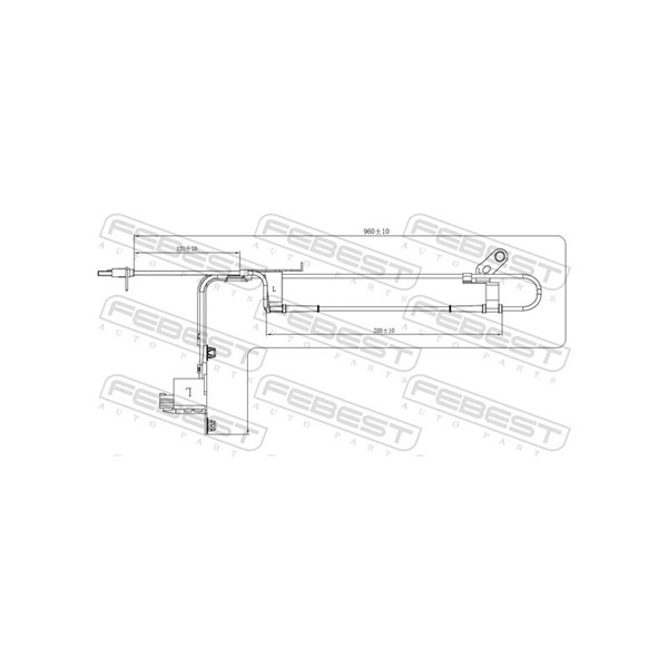 ABS-givare, Sensor, hjulvarvtal, framaxel vänster Febest 05606-00 FEBEST