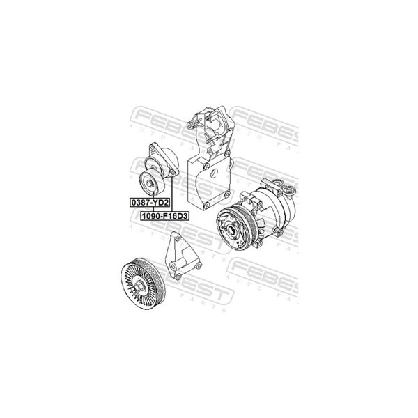 Remsträckare, Drivrem Febest 1090-F16D3 FEBEST Remsträckare, Drivrem Febest 1090-F16D3 FEBEST