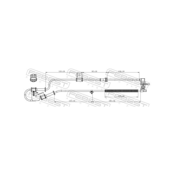 ABS-givare, Sensor, hjulvarvtal, framaxel vänster Febest 12606-00 FEBEST ABS-givare, Sensor, hjulvarvtal, framaxel vänster Febest 12606-00 FEBEST