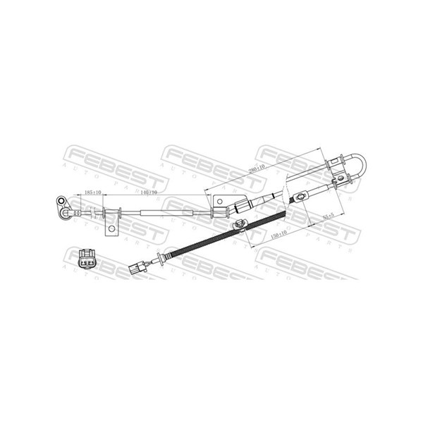 ABS-givare, Sensor, hjulvarvtal, framaxel höger Febest 12606-004 FEBEST