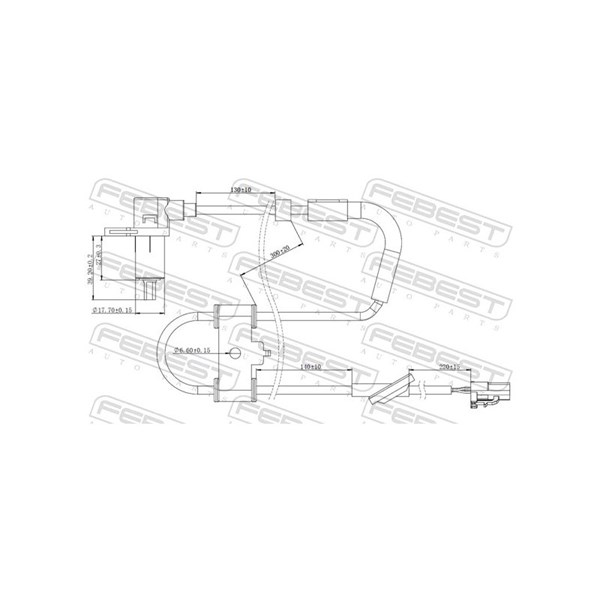 ABS-givare, Sensor, hjulvarvtal, Bakaxel höger Febest 12606-008 FEBEST ABS-givare, Sensor, hjulvarvtal, Bakaxel höger Febest 12606-008 FEBEST