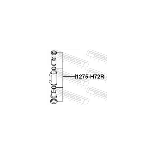 Reparationssats, hjulbromscylinder, Bakaxel Febest 1275-H72R FEBEST