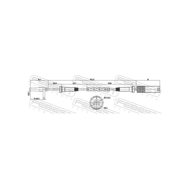 ABS-givare, Sensor, hjulvarvtal, Framaxel Febest 19606-003 FEBEST