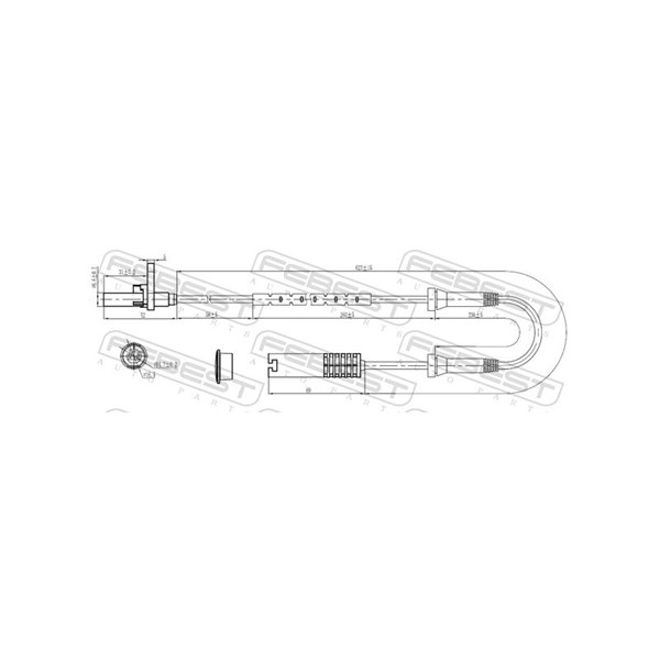 ABS-givare, Sensor, hjulvarvtal, Framaxel Febest 19606-006 FEBEST