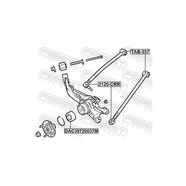 Kulled / Spindelled, Bakaxel upptill Febest 2120-CRR FEBEST Kulled / Spindelled, Bakaxel upptill Febest 2120-CRR FEBEST