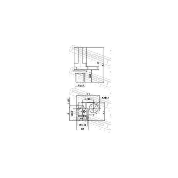 ABS-givare, Sensor, hjulvarvtal, Bakaxel Febest 21606-009 FEBEST ABS-givare, Sensor, hjulvarvtal, Bakaxel Febest 21606-009 FEBEST