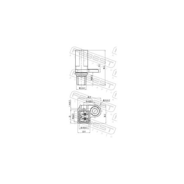 ABS-givare, Sensor, hjulvarvtal, Bakaxel Febest 21606-010 FEBEST
