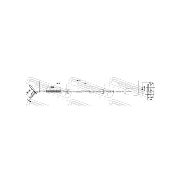 ABS-givare, Sensor, hjulvarvtal, Framaxel Febest 21606-011 FEBEST