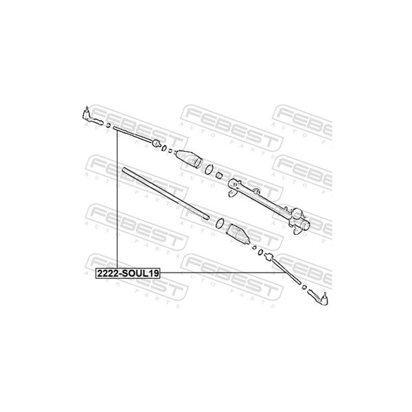 Styrled, inre, Framaxel Febest 2222-SOUL19 FEBEST Styrled, inre, Framaxel Febest 2222-SOUL19 FEBEST