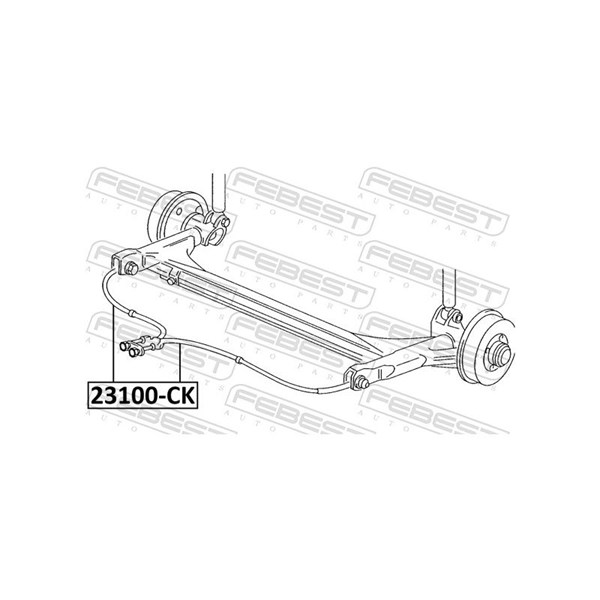 Vajer, parkeringsbroms, Bak Febest 23100-CK FEBEST