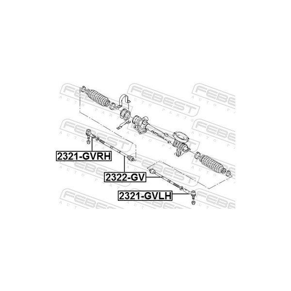Styrled, framaxel höger Febest 2321-GVRH FEBEST