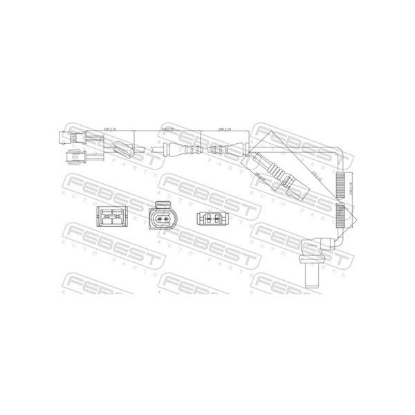 ABS-givare, Sensor, hjulvarvtal, Framaxel Febest 23606-010 FEBEST