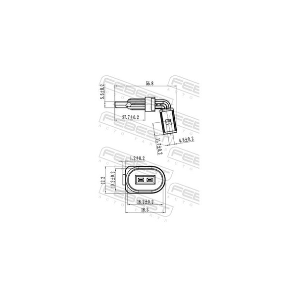 ABS-givare, Sensor, hjulvarvtal, framaxel höger, framaxel vänster FEBEST