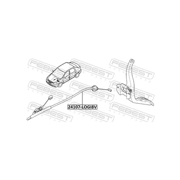 Gasvajer Febest 24107-LOGI8V FEBEST