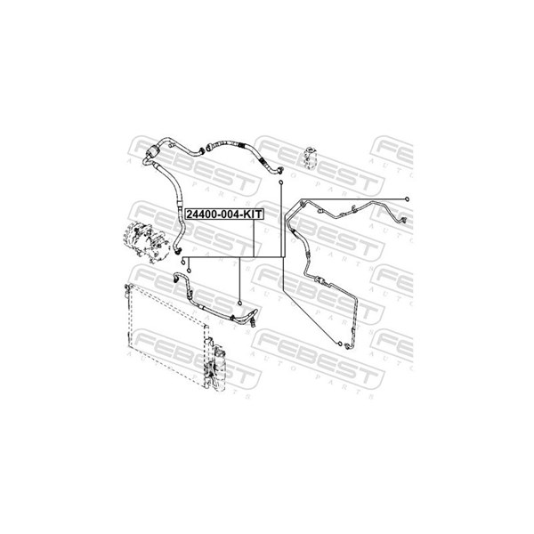 Tätningsring, AC-ledning Febest 24400-004-KIT FEBEST