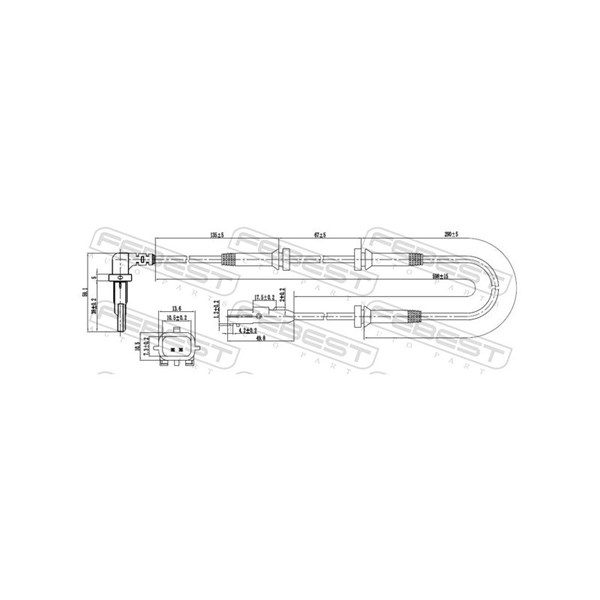 ABS-givare, Sensor, hjulvarvtal, Framaxel Febest 24606-005 FEBEST