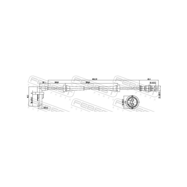 ABS-givare, Sensor, hjulvarvtal, Bakaxel höger Febest 24606-012 FEBEST ABS-givare, Sensor, hjulvarvtal, Bakaxel höger Febest 24606-012 FEBEST