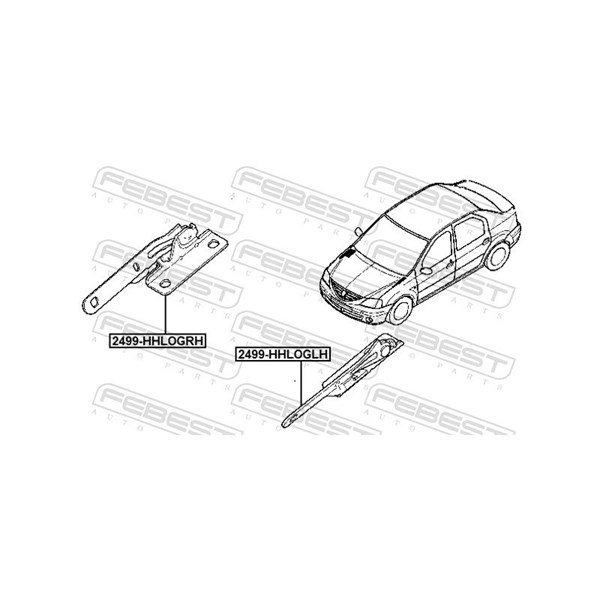 Gångjärn, motorhuv Febest 2499-HHLOGRH FEBEST Gångjärn, motorhuv Febest 2499-HHLOGRH FEBEST