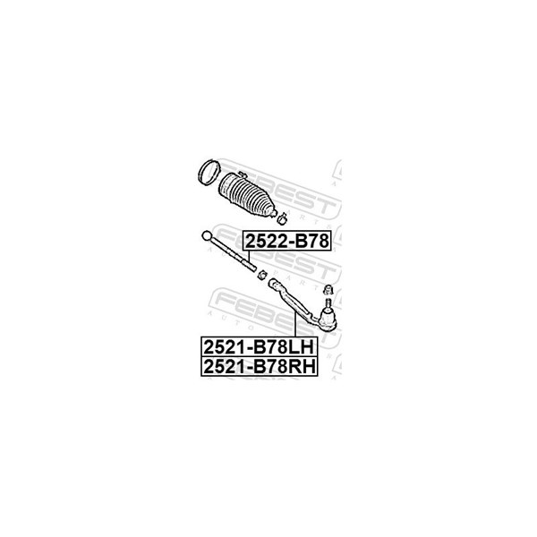 Styrled, framaxel höger Febest 2521-B78RH FEBEST