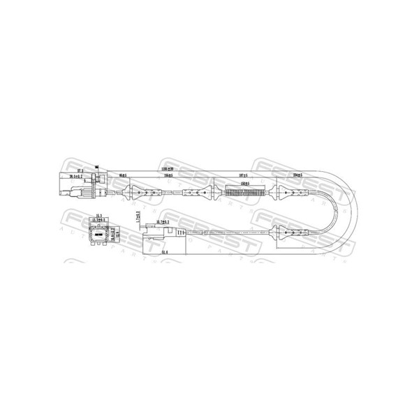 ABS-givare, Sensor, hjulvarvtal, Framaxel Febest 25606-001 FEBEST