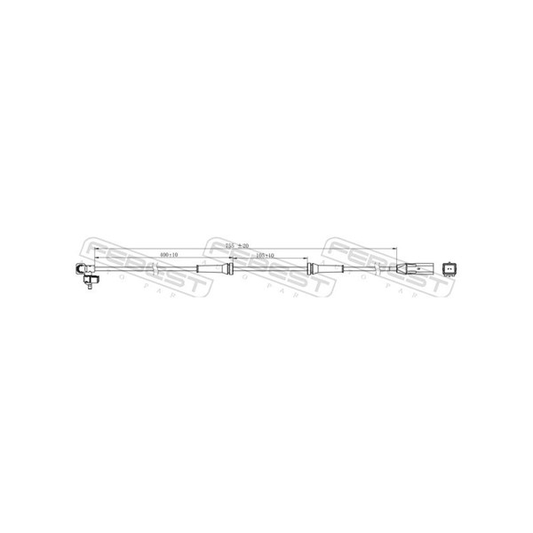 ABS-givare, Sensor, hjulvarvtal, Bakaxel Febest 25606-005 FEBEST