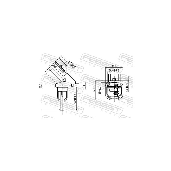 ABS-givare, Sensor, hjulvarvtal, Framaxel Febest 27606-003 FEBEST