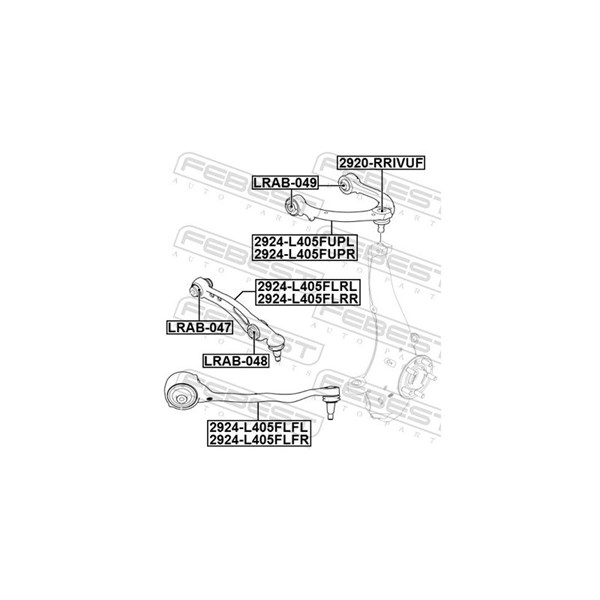 Länkarm, framaxel höger, Nedre Febest 2924-L405FLFR FEBEST Länkarm, framaxel höger, Nedre Febest 2924-L405FLFR FEBEST