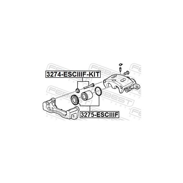 Styrbult, bromsok, Framaxel Febest 3274-ESCIIIF-KIT FEBEST