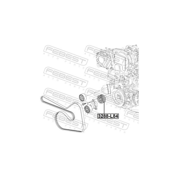 Styrrulle, drivrem Febest 3288-L84 FEBEST Styrrulle, drivrem Febest 3288-L84 FEBEST