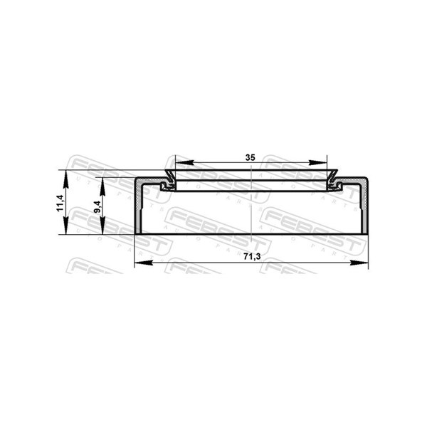 Axelpackning, drivaxel Febest 95AES-35710911X FEBEST Axelpackning, drivaxel Febest 95AES-35710911X FEBEST
