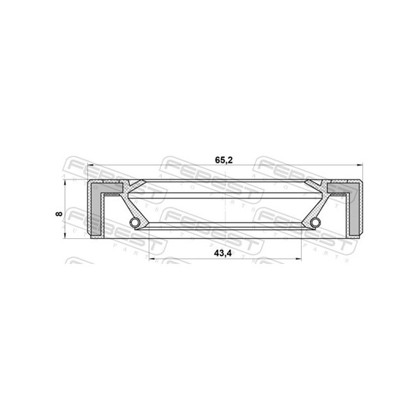 Oljepackningsring, manuell transmission Febest 95GAY-45650808L FEBEST