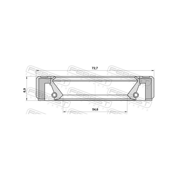 Oljepackningsring, differential, Bak Febest 95GBY-56720707R FEBEST Oljepackningsring, differential, Bak Febest 95GBY-56720707R FEBEST