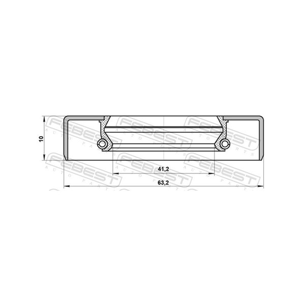 Oljepackningsring, differential, Framaxel Febest 95GDW-43631015C FEBEST
