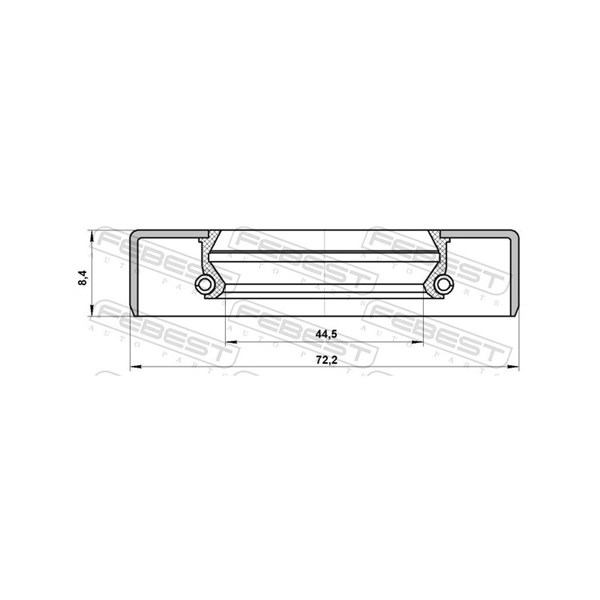 Oljepackningsring, differential, Bakaxel Febest 95GDW-46720813C FEBEST