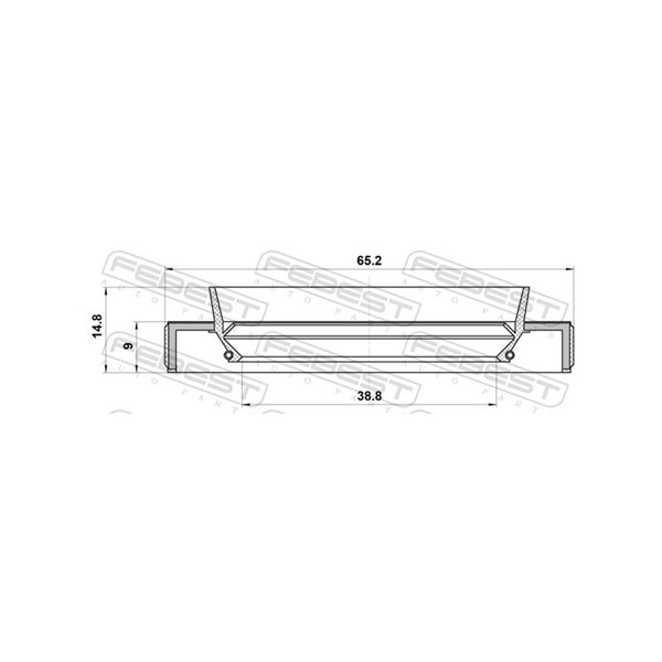 Axelpackning, drivaxel Febest 95HBY-40650915R FEBEST