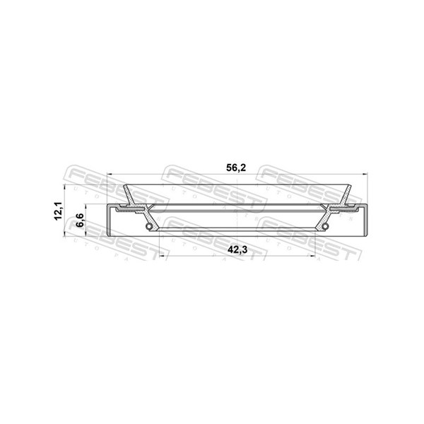 Axelpackning, drivaxel Febest 95HDS-44560712X FEBEST