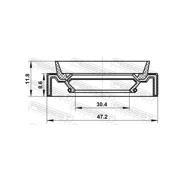 Axelpackning, drivaxel Febest 95JAY-32470912C FEBEST Axelpackning, drivaxel Febest 95JAY-32470912C FEBEST