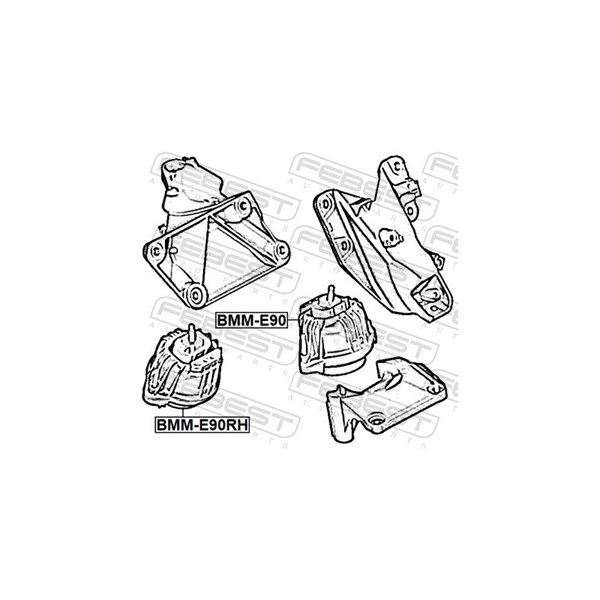 Motorkudde, Höger Febest BMM-E90RH FEBEST Motorkudde, Höger Febest BMM-E90RH FEBEST