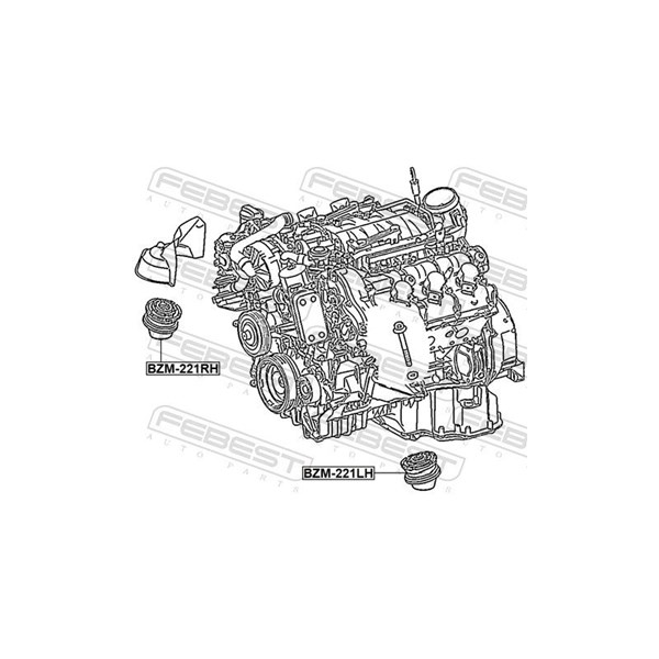 Motorkudde, Höger Febest BZM-221RH FEBEST Motorkudde, Höger Febest BZM-221RH FEBEST
