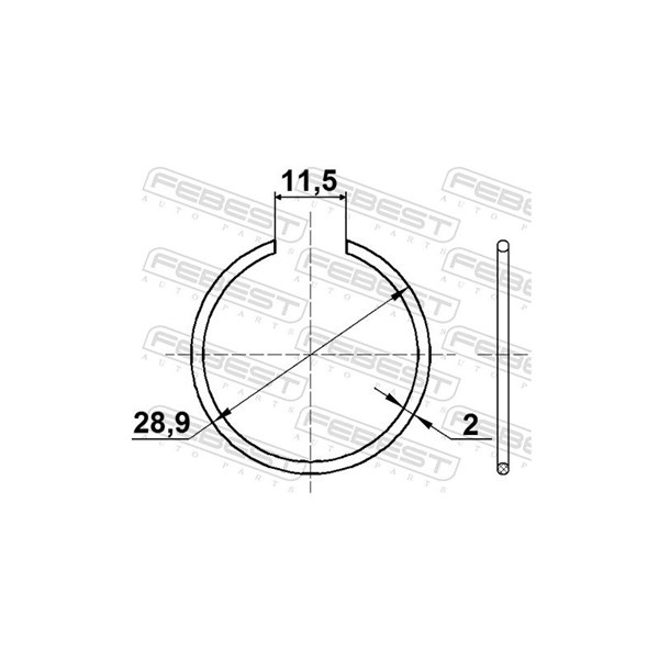 Monteringssats, drivaxelbälgar Febest CC-1-30X2-2-PCS10 FEBEST
