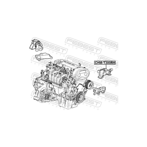 Motorkudde, Höger Febest CHM-T300RH FEBEST