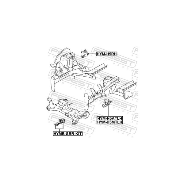 Motorkudde, Höger Febest HYM-H5RH FEBEST Motorkudde, Höger Febest HYM-H5RH FEBEST