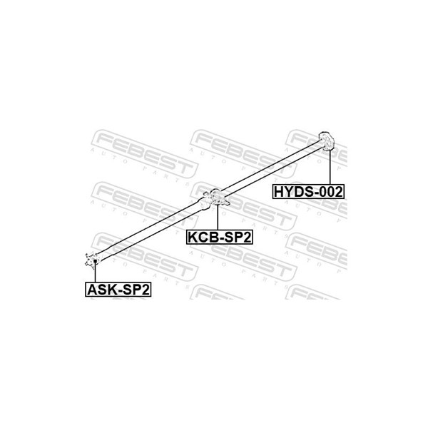 Mellanlager, kardanaxel Febest KCB-SP2 FEBEST Mellanlager, kardanaxel Febest KCB-SP2 FEBEST